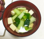 たまご豆腐と小松菜のお吸い物♡